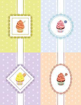 Bonbon cupcakes creative set