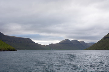 The islands Kalsoy and Kunoy on the Faroe Islands