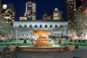 Fountain in Bryant Park