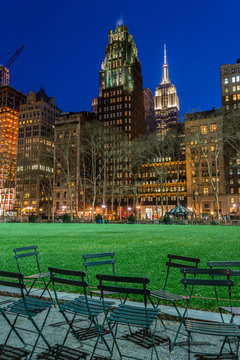 Empire State bulding from Bryant park