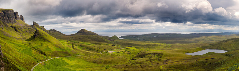 Panorama of the Quiraing mountain range