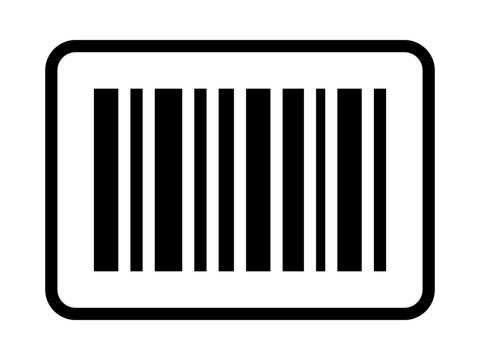 Business inventory barcode / bar code line art icon for apps and websites