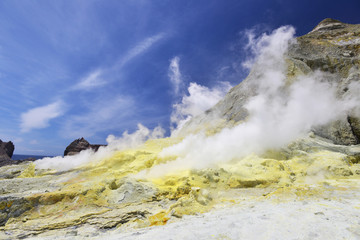 White Island (Whakaari) - an active andesite stratovolcano, New Zealand.