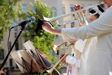 Performance of the brass band