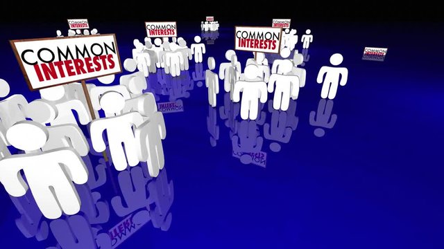 Common Interests Clubs Groups People Signs 3d Animation