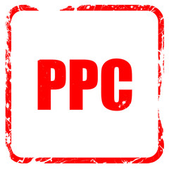 ppc, red rubber stamp with grunge edges