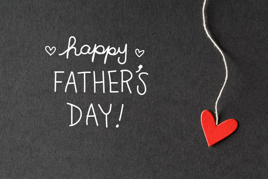 Happy Fathers Day message with paper hearts
