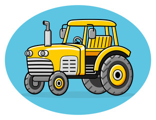 Yellow tractor icon.