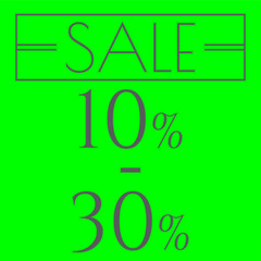 Sale discount icon.