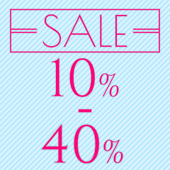 Sale discount icon.