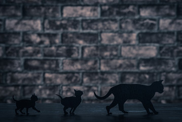 黒猫のシルエット