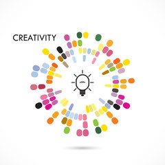Creative circle abstract vector logo design template. 