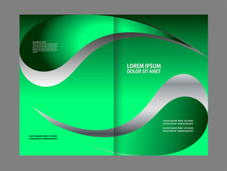 green brochure bi fold template
