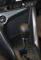 automatic gearstick of new car