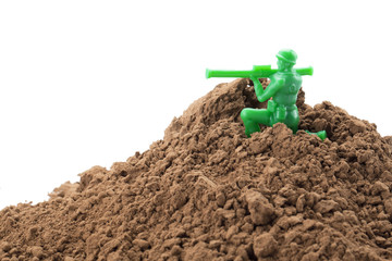 toy soldier in battle formation
