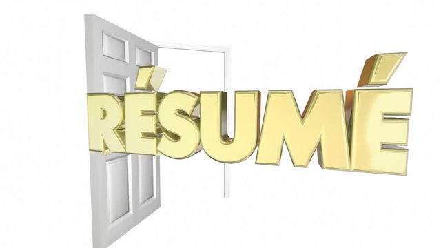 Resume Open Door Interview Job Opportunity 3d Animation