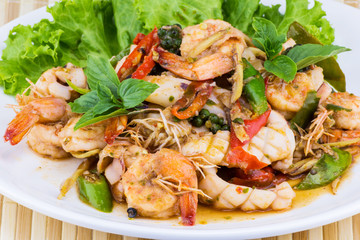 Thai seafood salad spicy