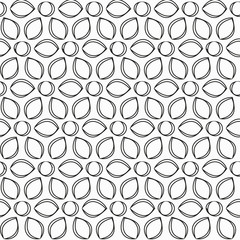 monochrome flowers seamless pattern