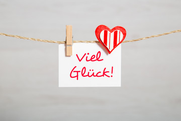 Viel Gl&uuml;ck