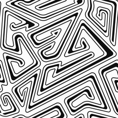monochrome geometric seamless pattern