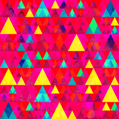 Panele Szklane Podświetlane  wielokolorowy trójkąt bez szwu wzór