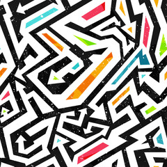 Naklejka premium graffiti seamless pattern