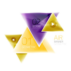 Shiny glass triangle web box