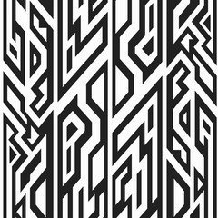 monochrome geometric seamless pattern