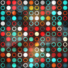 vintage circle seamless pattern