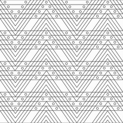 Monochrome zigzag seamless pattern