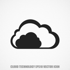 Cloud technology vector Cloud icon. Modern flat design.