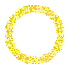 Frame. Colored triangles, diamonds. Isolated vector object on white background.