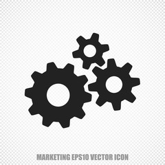 Marketing vector Gears icon. Modern flat design.