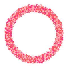 Frame. Colored triangles, diamonds. Isolated vector object on white background.