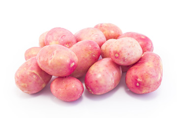 New red potato isolated on white