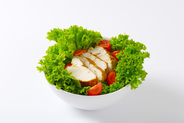 Spicy chicken breast with lettuce