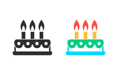 Cake - vector icon.