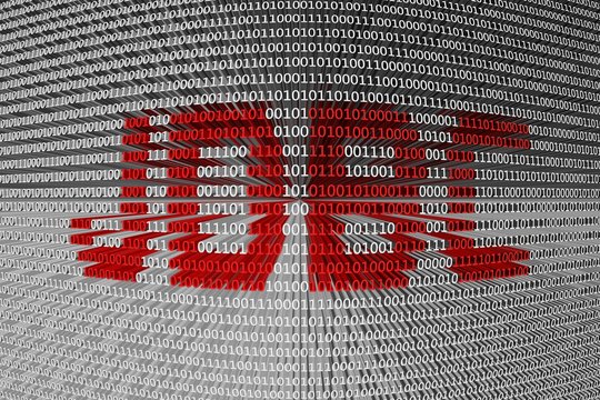 JDBC in the form of binary code, 3D illustration