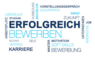 Erfolgreich bewerben text cloud 