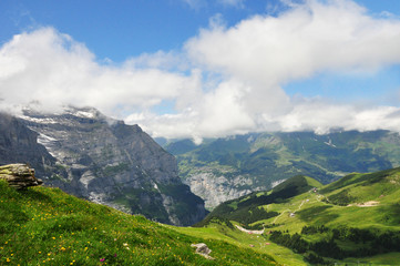 Naklejka premium 高原_スイス