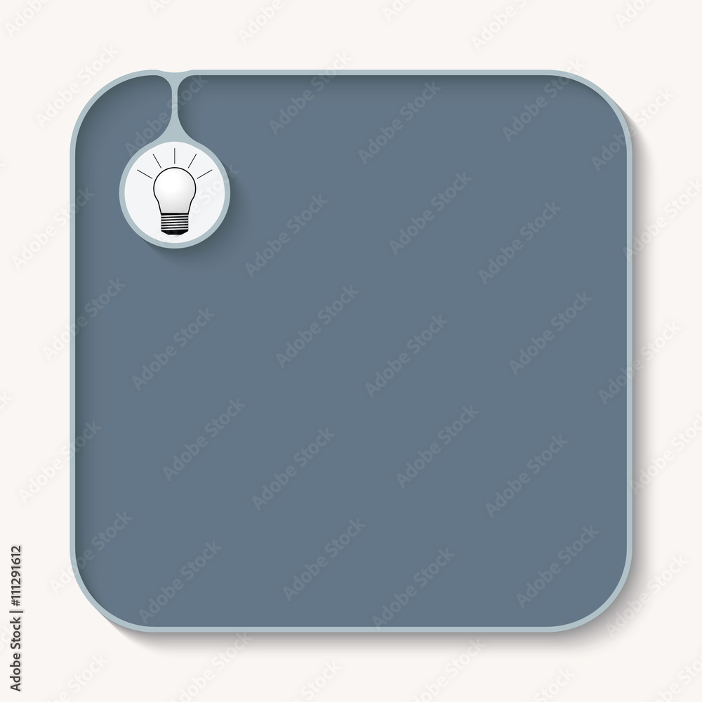 Poster text box for fill your text and bulb icon