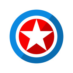 Shield Colored in National United States of America