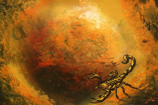 Ilustration of a scorpion, usable for description.