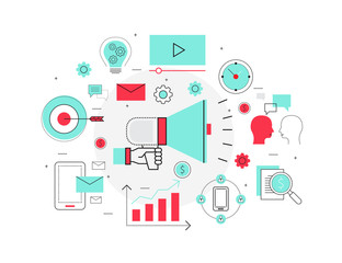 Fototapeta premium business marketing and business advertising concept 