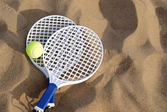Beach tennis set