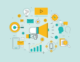 business marketing concept and business advertising concept  