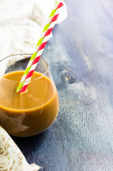 Coffee time on rustic background