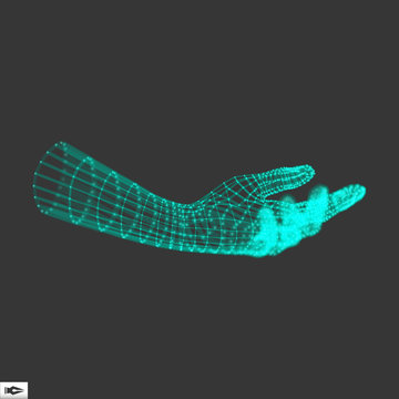 Human Arm. Human Hand Model. Hand Scanning. 3d Covering Skin