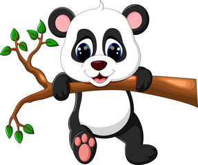 Obraz premium illustration of cute baby panda cartoon