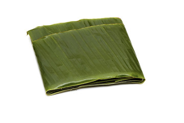 Green banana leaf